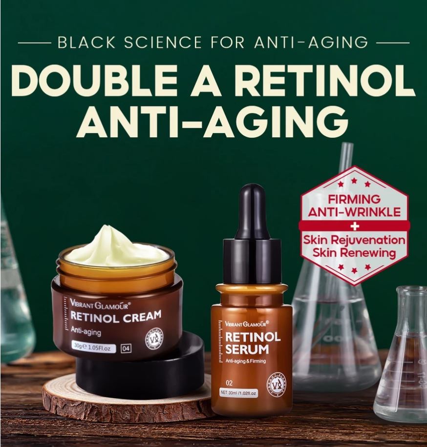 VIBRANT GLAMOUR FDA Japan 8% Royal Niacinamide Set + 2.5% Retinol Set - Anti-melasma, Anti-acne, Anti-aging, Brightening and Smoothening Skincare