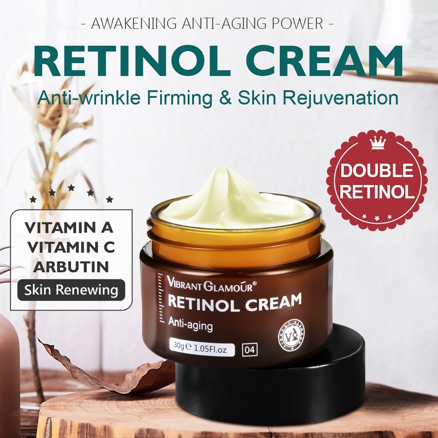 VIBRANT GLAMOUR Retinol Cream + Vitamin C Cream Set