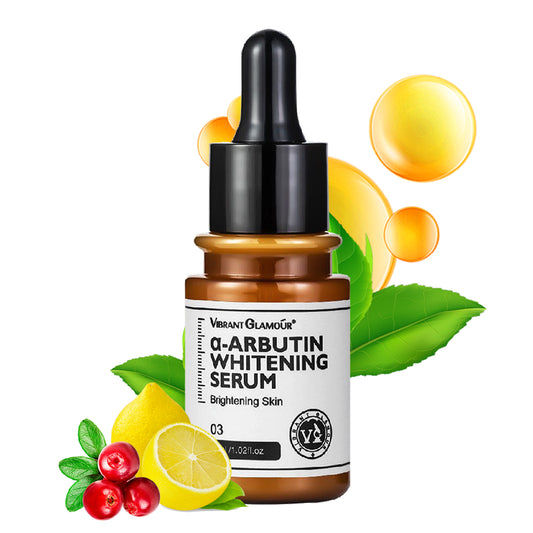 VIBRANT GLAMOUR FDA Alpha-Arbutin Whitening Serum Niacinamide Vitamin C Brightening Facial Essence Fade Dark Spot Melasma