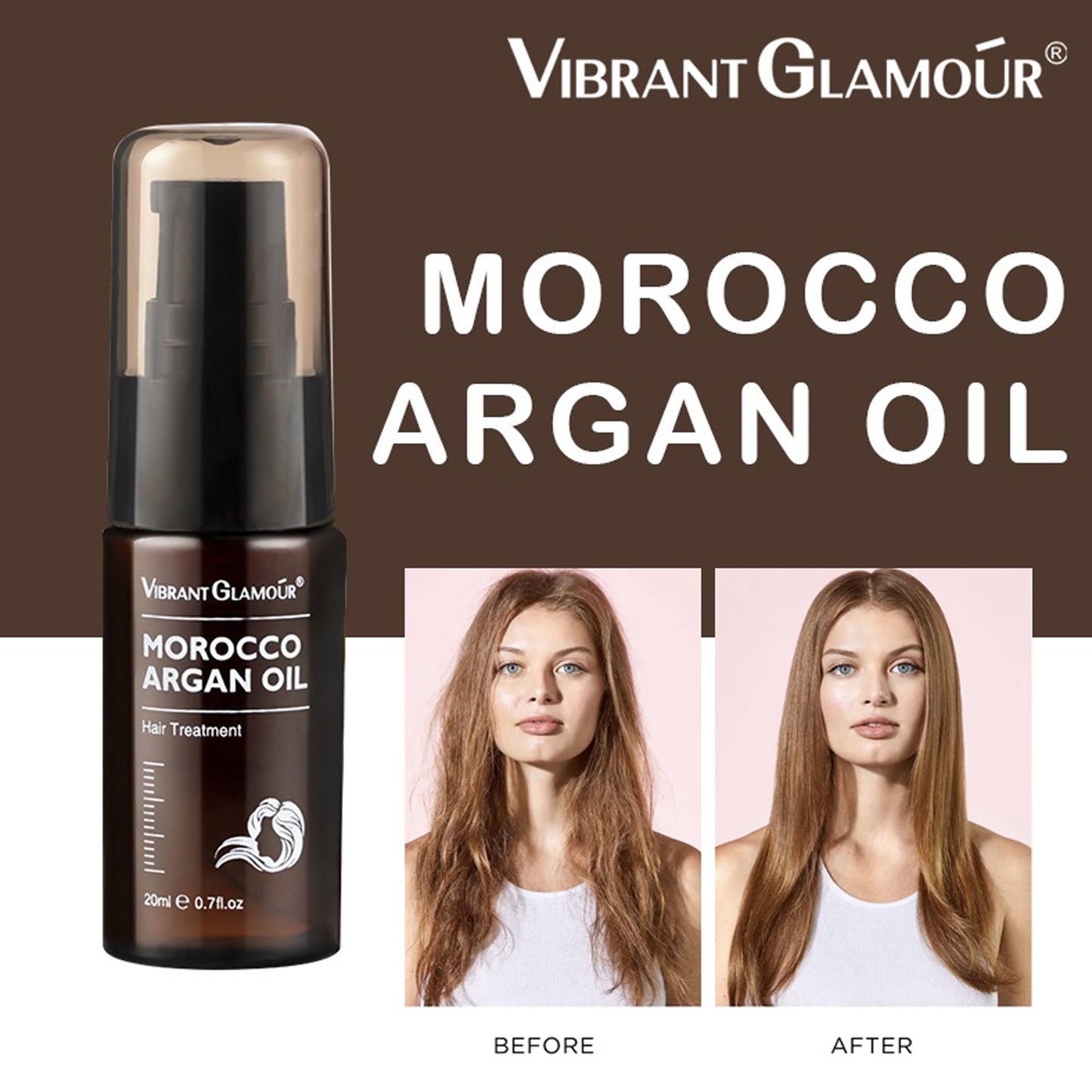 VIBRANT GLAMOUR FDA Moroccan Argan Oil Hair Oil