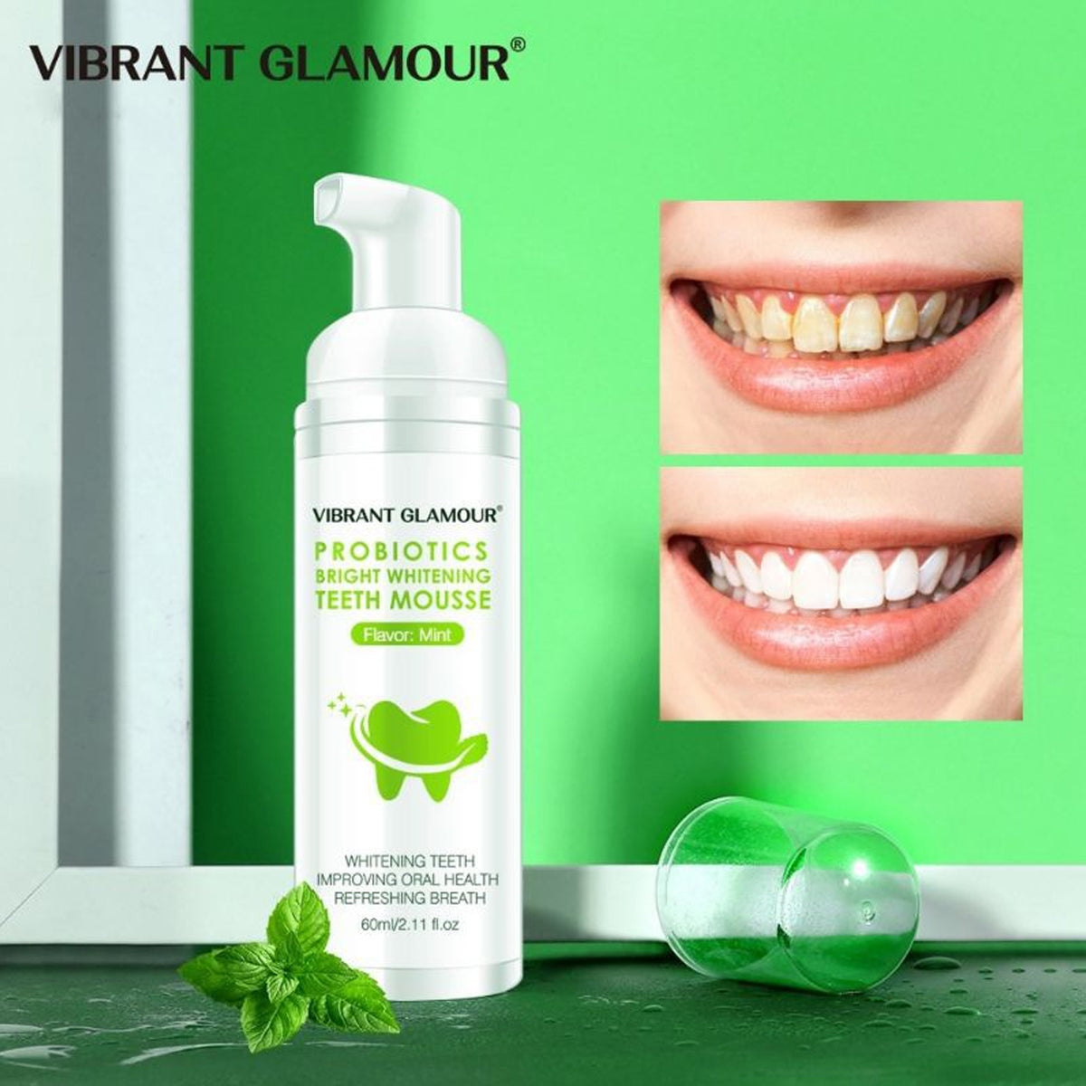 VIBRANT GLAMOUR FDA PROBIOTICS WHITENING TEETH MOUSSE