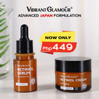 Vibrant Glamour Anti-aging Skin Care set - Retinol Cream, Serum FDA 2.5% Retinol + Hyaluronic, Shea Butter