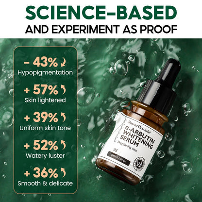 VIBRANT GLAMOUR FDA Alpha-Arbutin Whitening Serum Niacinamide Vitamin C Brightening Facial Essence Fade Dark Spot Melasma