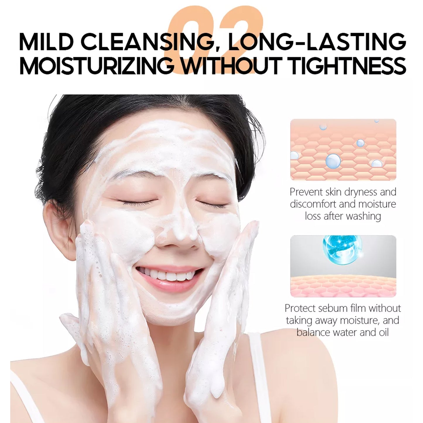 VIBRANT GLAMOUR FDA Arbutin-Arbutin Whitening Facial Cleanser Amino Acid Vitamin C Deep Cleansing Brightening Face