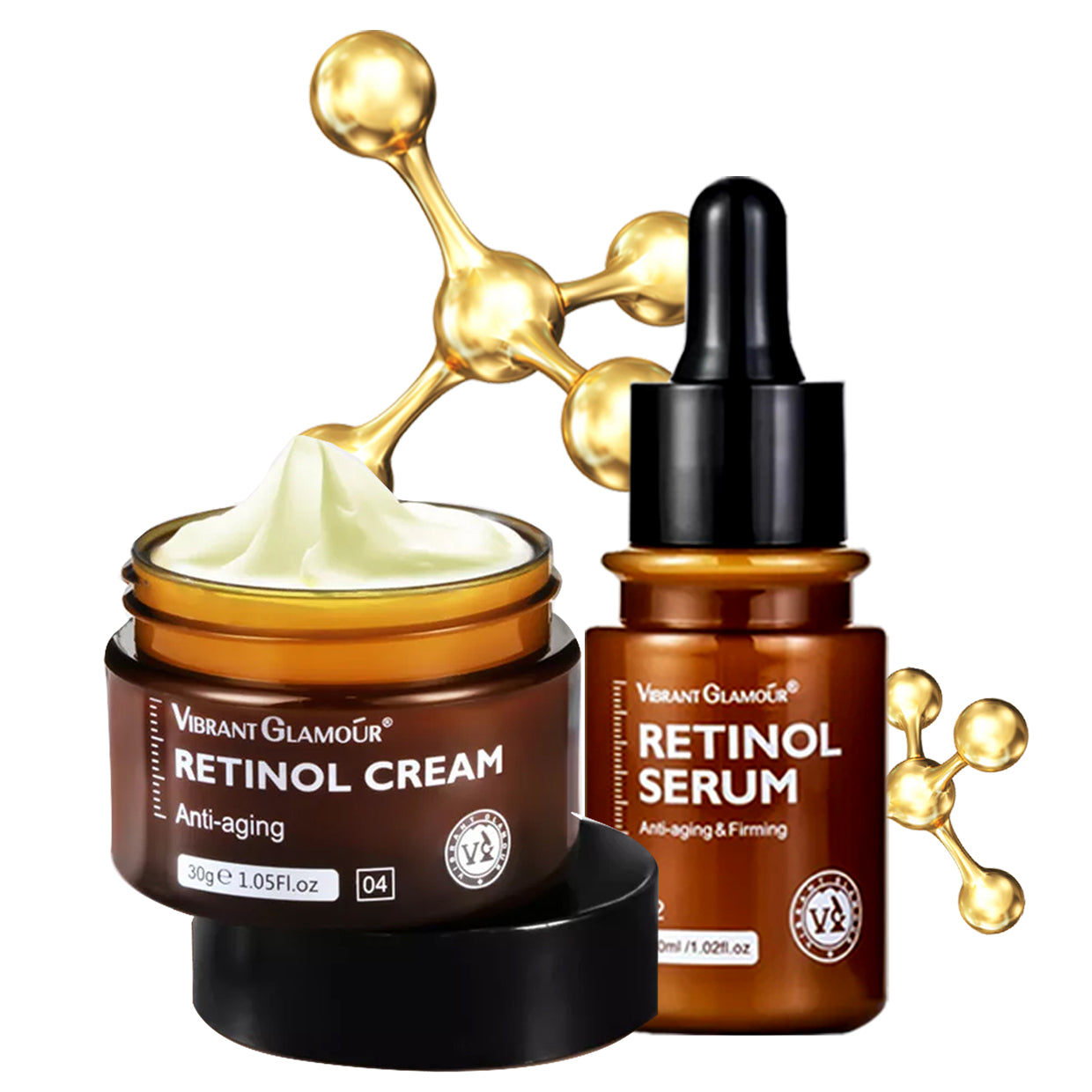 VIBRANT GLAMOUR Retinol Set Face Cream + Serum VA Anti Aging