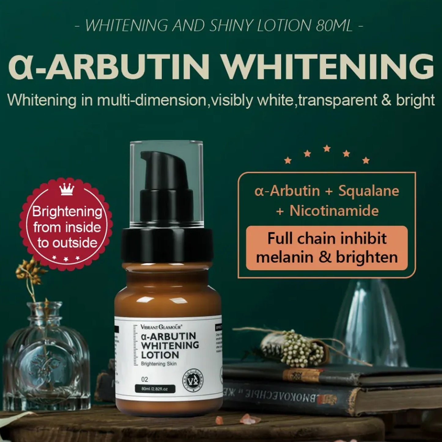 VIBRANT GLAMOUR α-Arbutin Whitening Lotion Cream