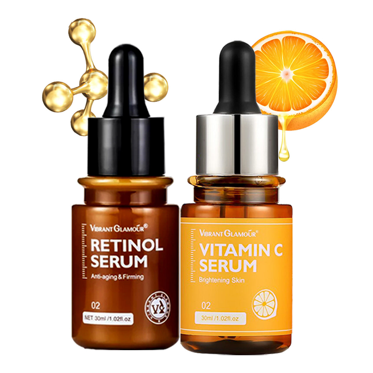 Vibrant Glamour FDA Serum Sets for Acne-prone, Sensitive, Oily/Dry/Combination Skin - 30ml