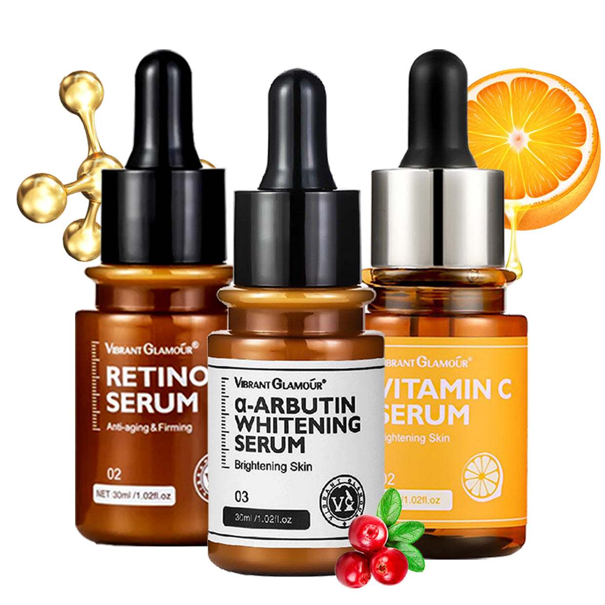 Vibrant Glamour FDA Serum Sets for Acne-prone, Sensitive, Oily/Dry/Combination Skin - 30ml