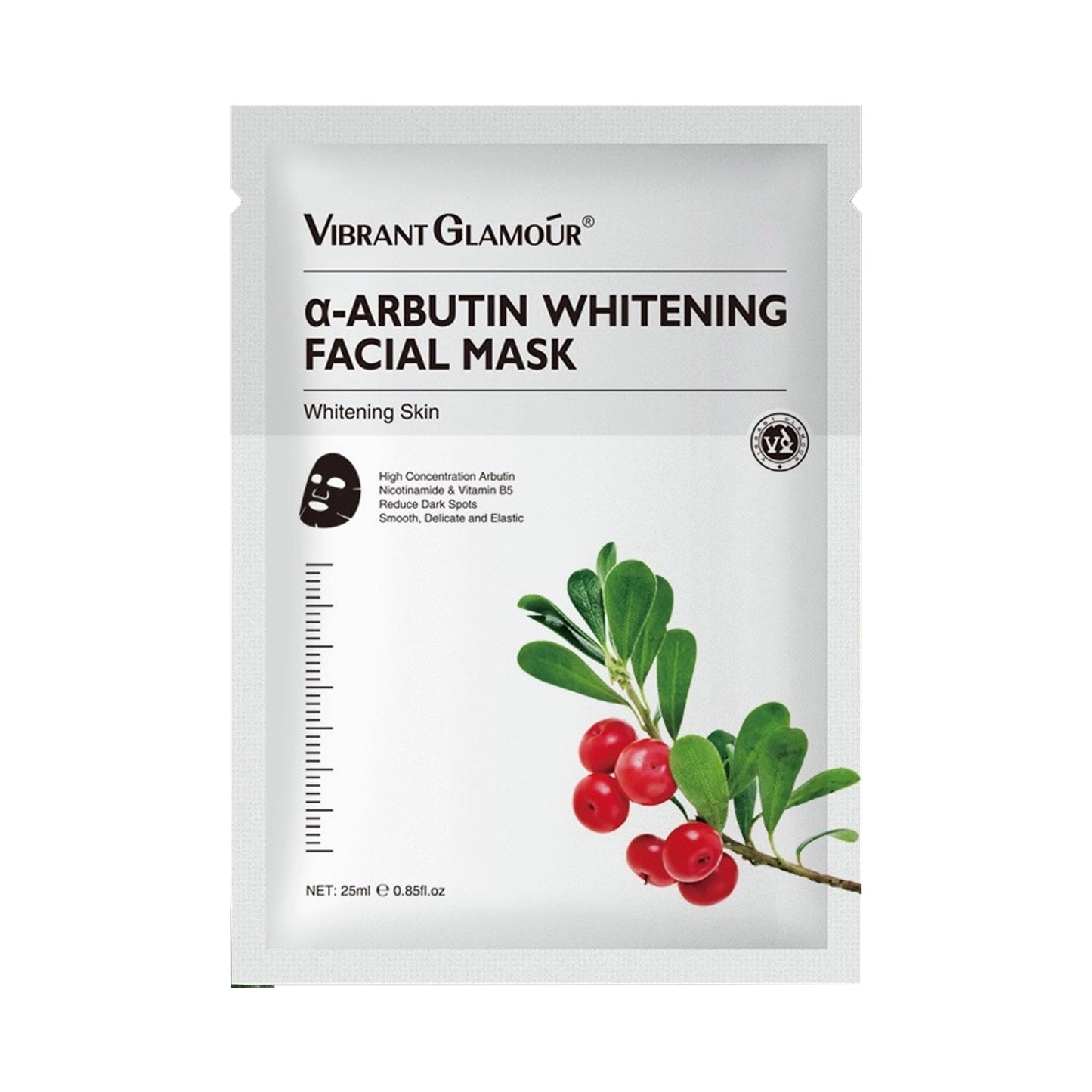 VIBRANT GLAMOUR α-Arbutin Whitening Facial Mask